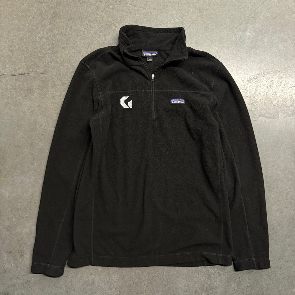 Patagonia Micro D Quarter Zip Fleece Pullover Black Mens Medium 26176
